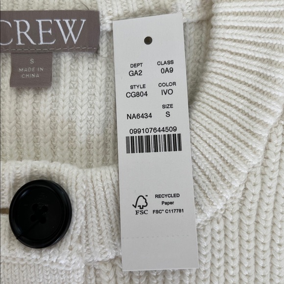 NWT J. Crew white cotton lady jacket size small - Picture 10 of 10